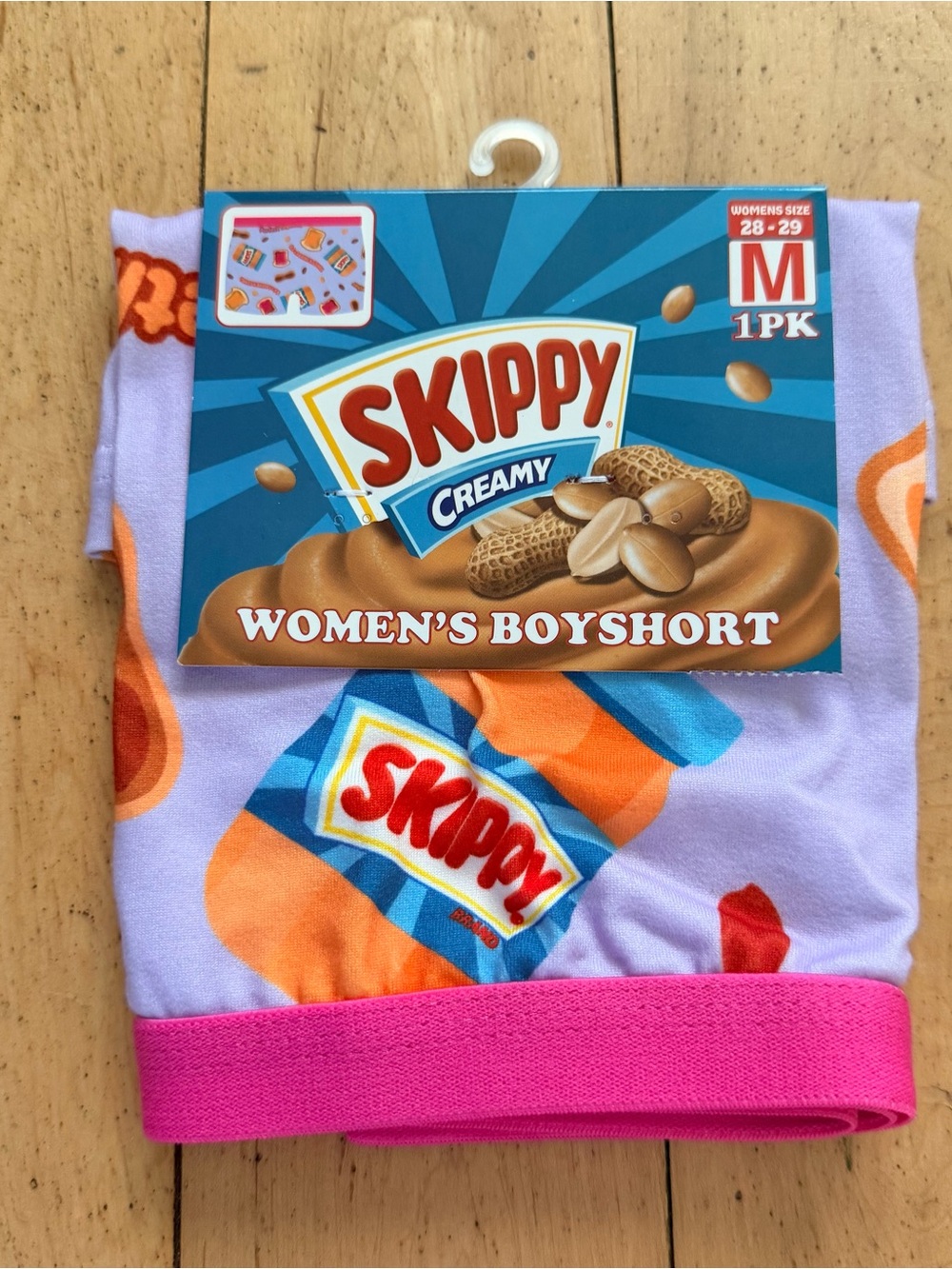 Skippy Women's Boyshorts in Lavender with Pink Waistband